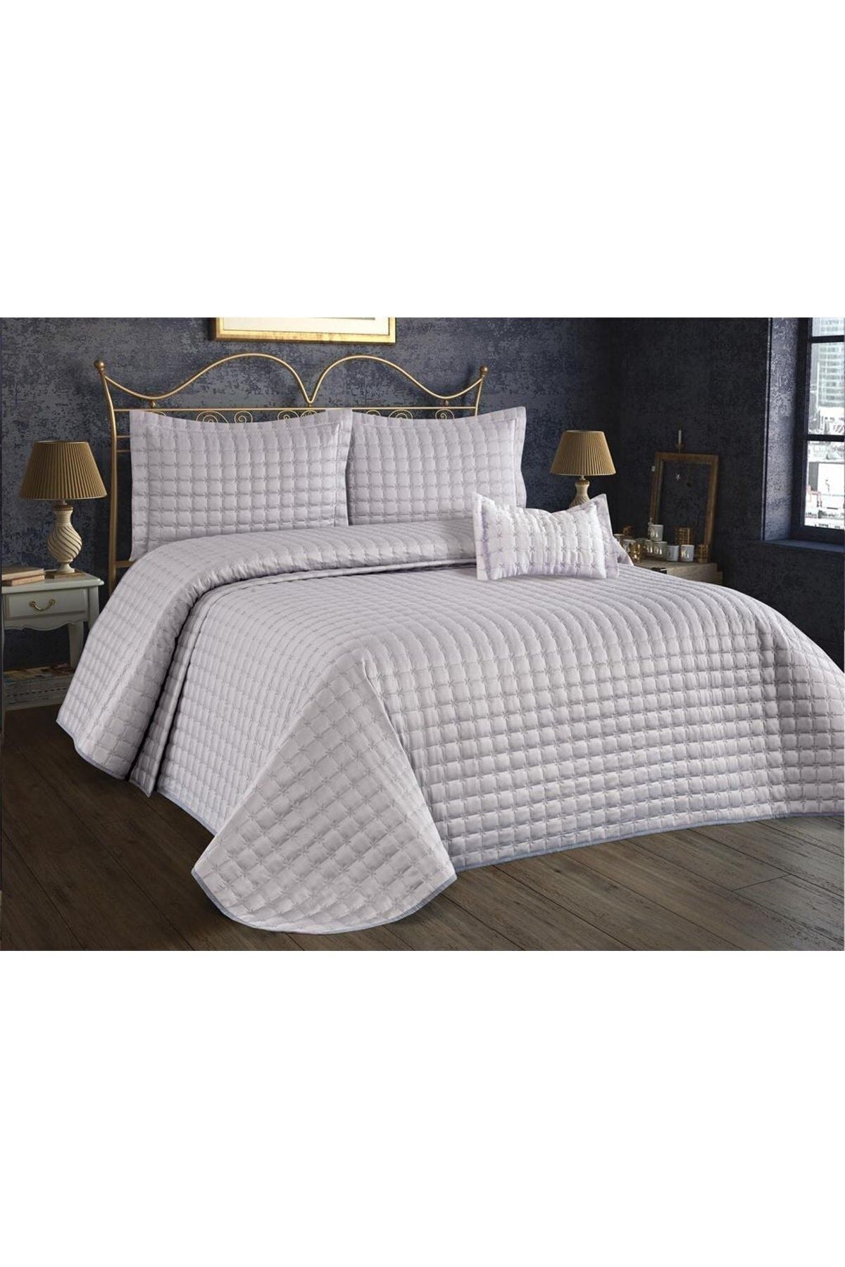 Çeyiz Diyarı Meltem Double Bedspread - Gray 2