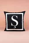 Cango Home Lettered Pillow Cover S Letter - 43x43 Cm 1