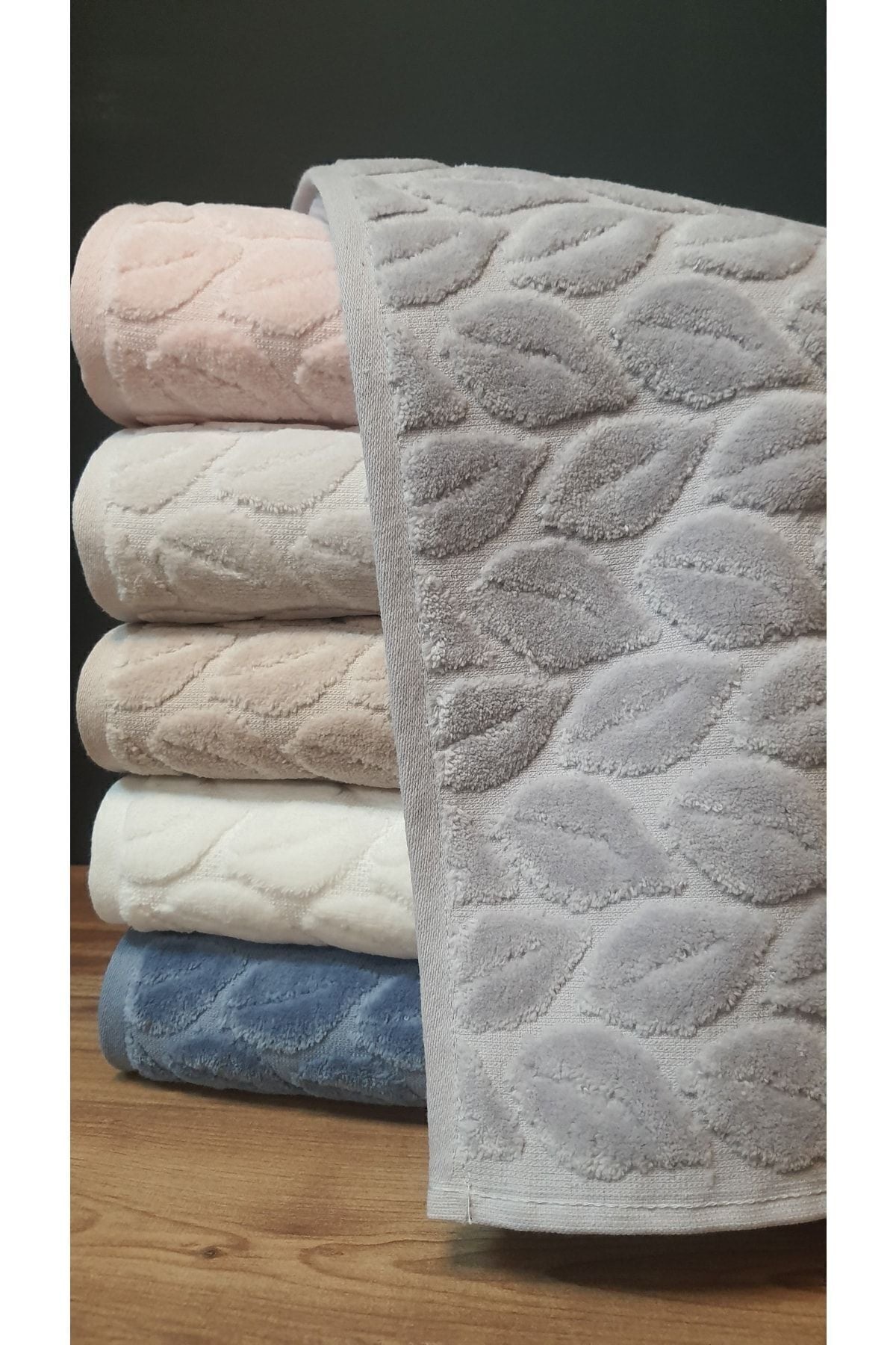 Nurpak Hazal Hand Towel Set 6 Pieces 50x90cm 100% Cotton 3