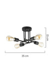 Apliqa Glam 4 Modern Ceiling Light for Young Room, Kitchen, Bedroom 3