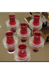 Amentes 6 Piece Tea Glass Set with 6 Elysia Model Tea Saucers 2