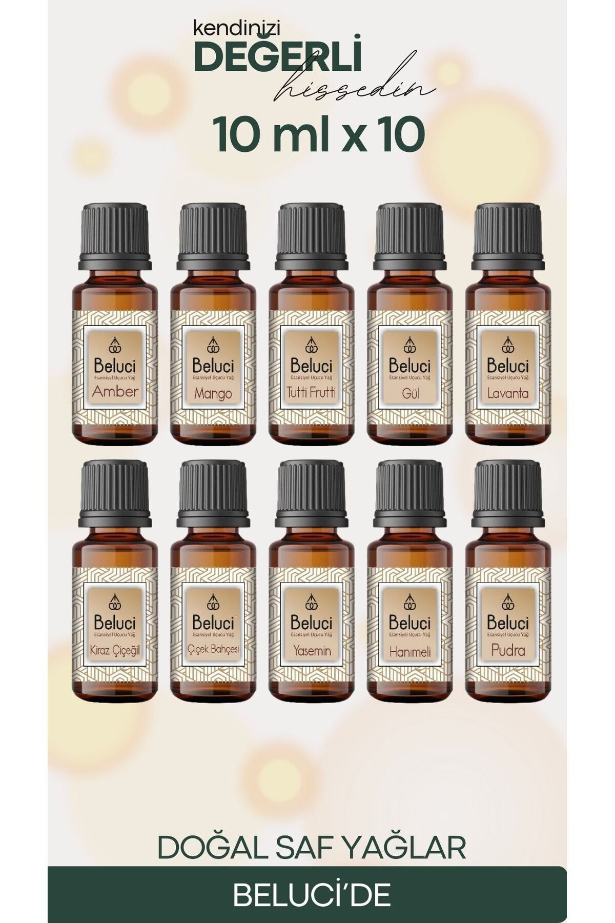 Beluci 10-Piece Essential Fragrance Oil Set for Diffusers and Ambient Scent 1