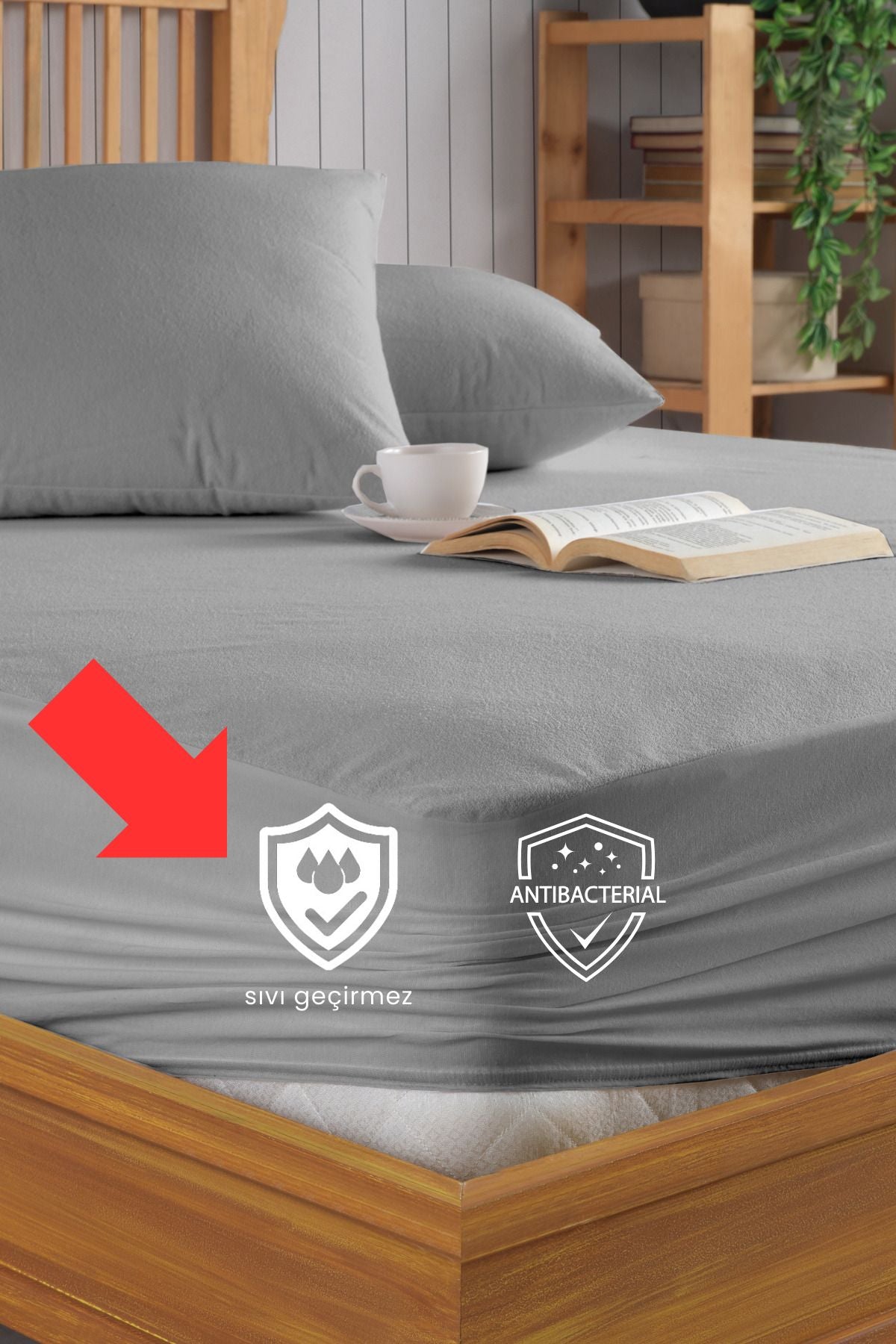 Formeya Pamukkale Gray Micro Fitted Waterproof Mattress Protector (16 Different Sizes) 1