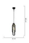 Apliqa Koza Single Black Sport Modern Retro Pendant Kitchen Living Room Chandelier 3