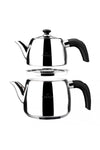 Karaca Galya Steam Lid Strainer Teapot Set Black 4