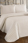 Çeyiz Diyarı Yıldız Double Quilted Bedspread Cream 1