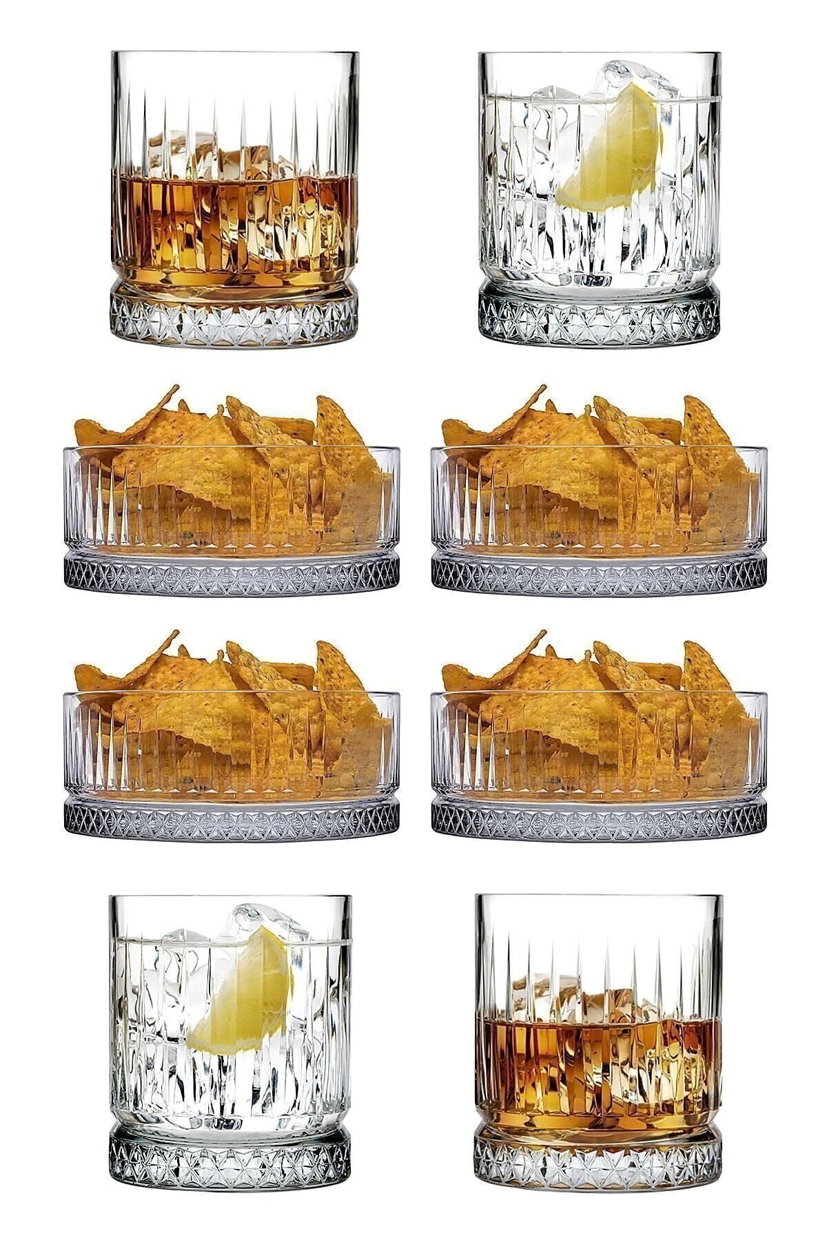 Paşabahçe Elysia Pleasure Set 4 Beverage Glasses And 4 Snack Bowls 8 Pieces Fma05258 Fma03021 324 2