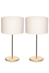 White West Inn House Cream Coated Lamp Set of 2 1