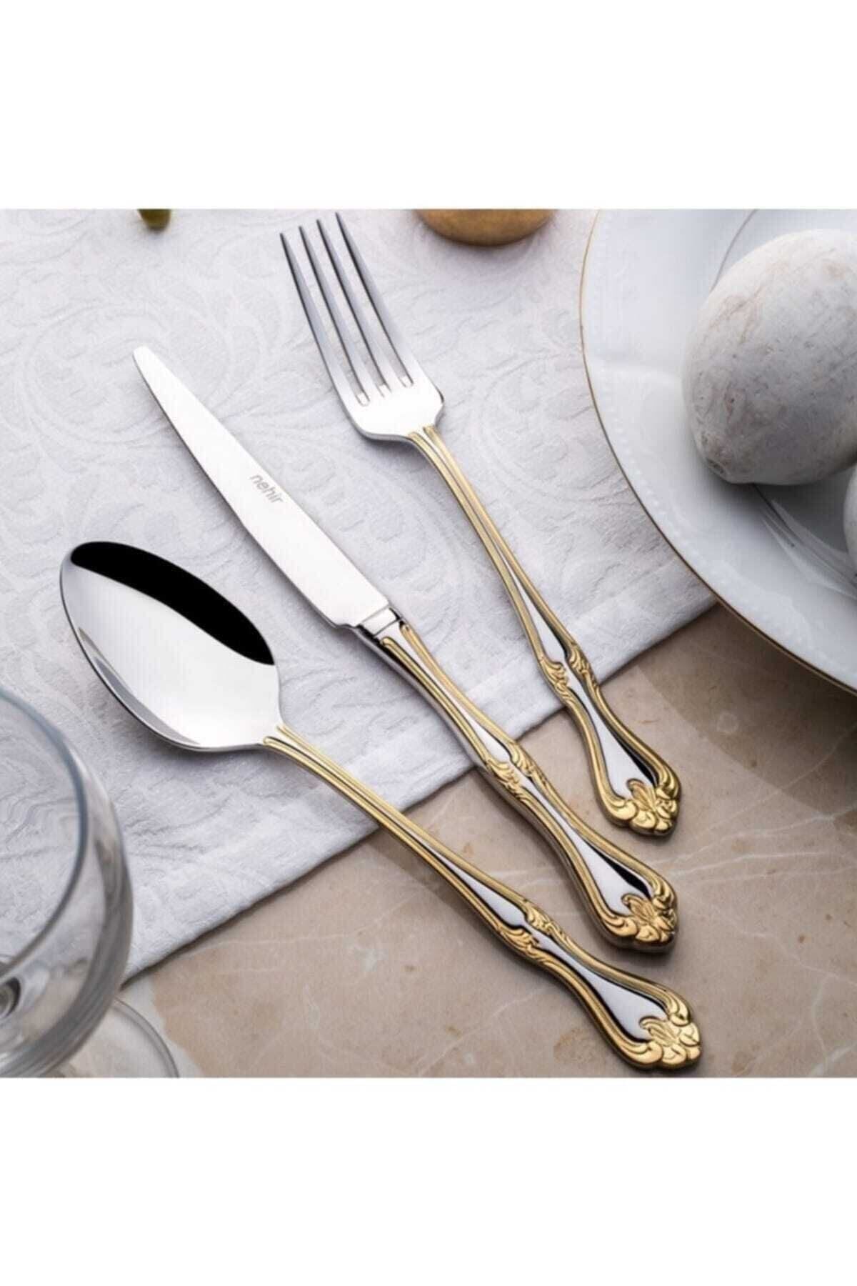 Nehir Lalezar Gold 89P Boxed Cutlery Set 1