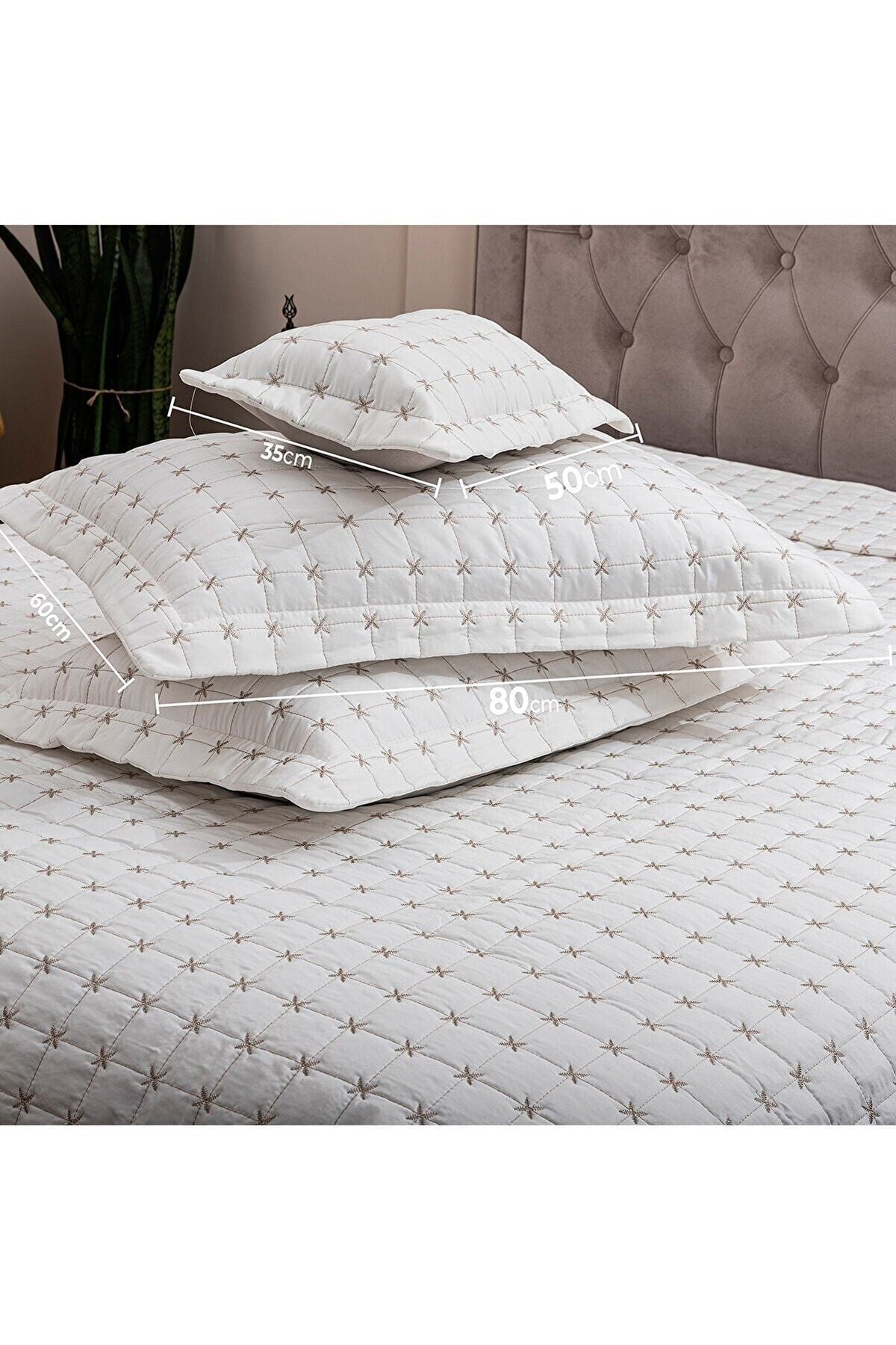 Çeyiz Diyarı Meltem Double Bedspread Cream 6