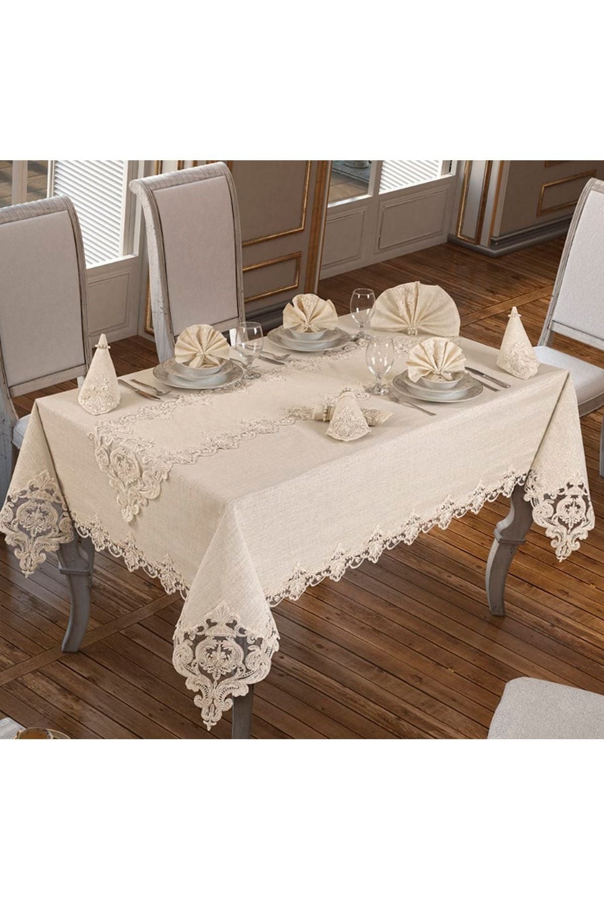 Çeyiz Diyarı Tablecloth 26 Pieces Cream 2