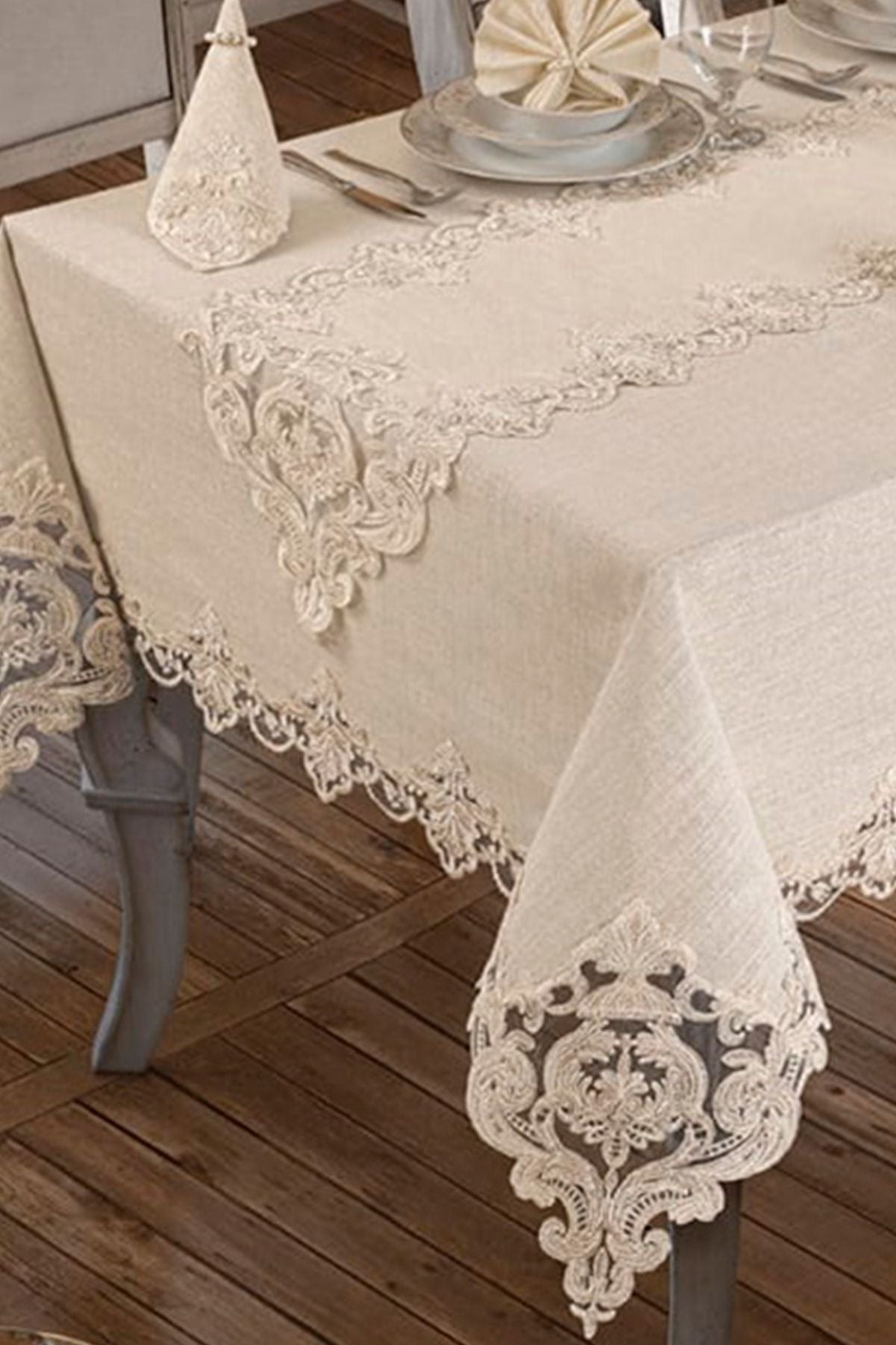 Çeyiz Diyarı Tablecloth 26 Pieces Cream 3