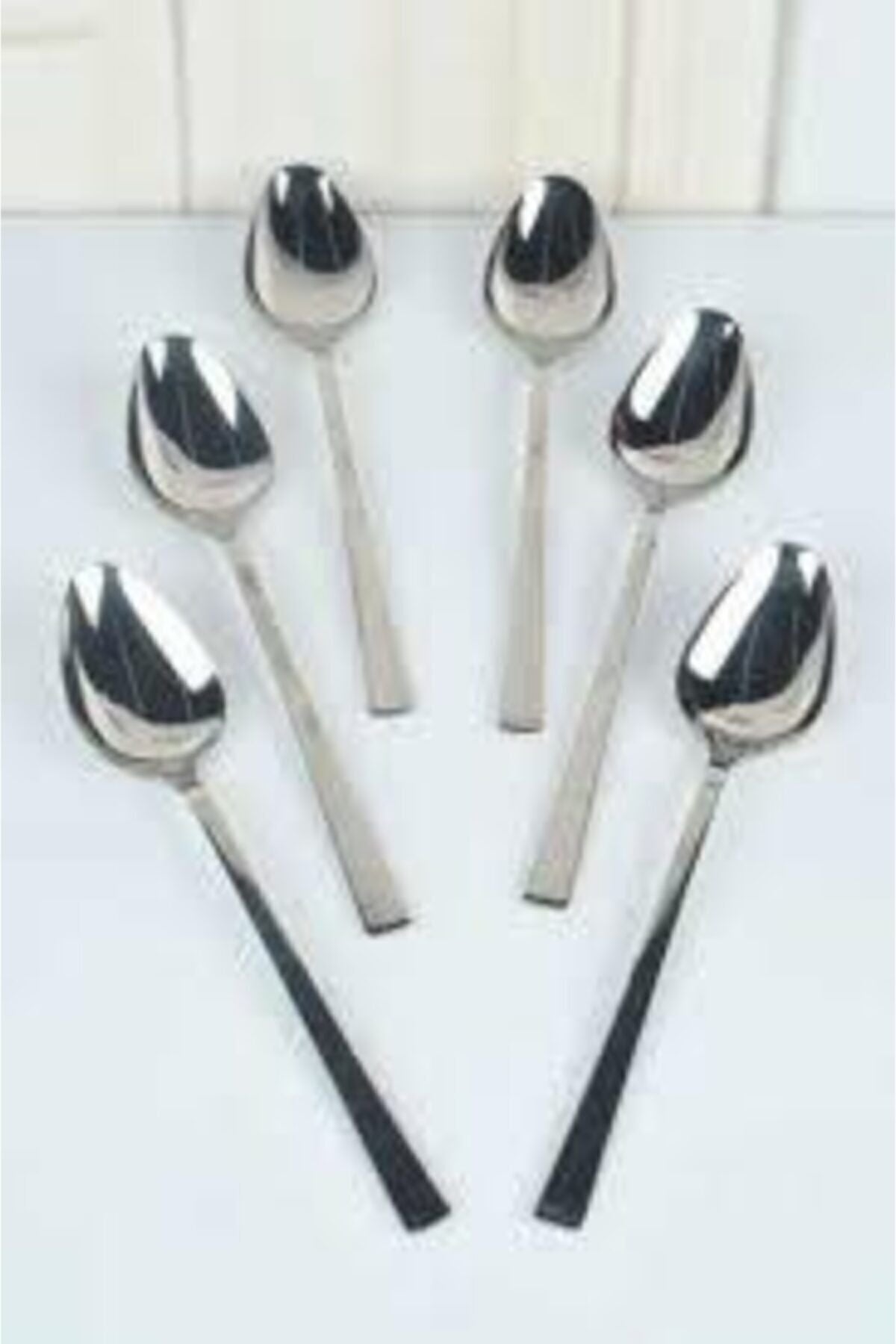 Mutfakçım Servet Çeyiz 6 Piece Stick Model Dessert Spoon (Stainless Steel) 2