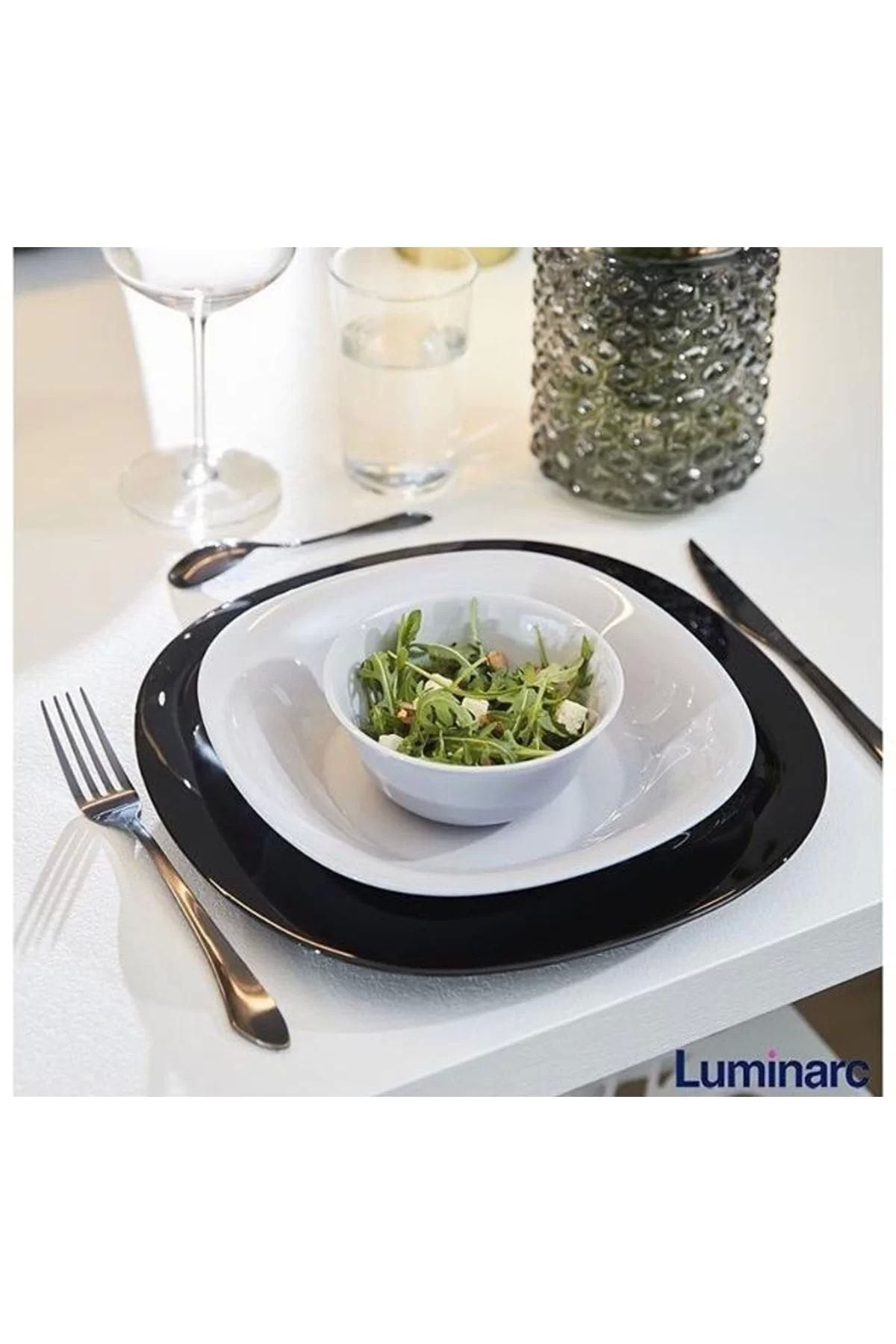 Luminarc Carine Noir Black Serving Plate 27cm 6-Piece Set 2