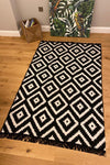 Markaev Cotton Black-White Double-Sided Washable Natural Cotton Kilim 02 2