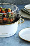 Emsan Troy Enamel 20 cm Frying Pot White 2