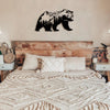 Decorative Metal Wall Accessory Landscape Bear Metal Wall Art - APT626 Black 507ATP1180 1