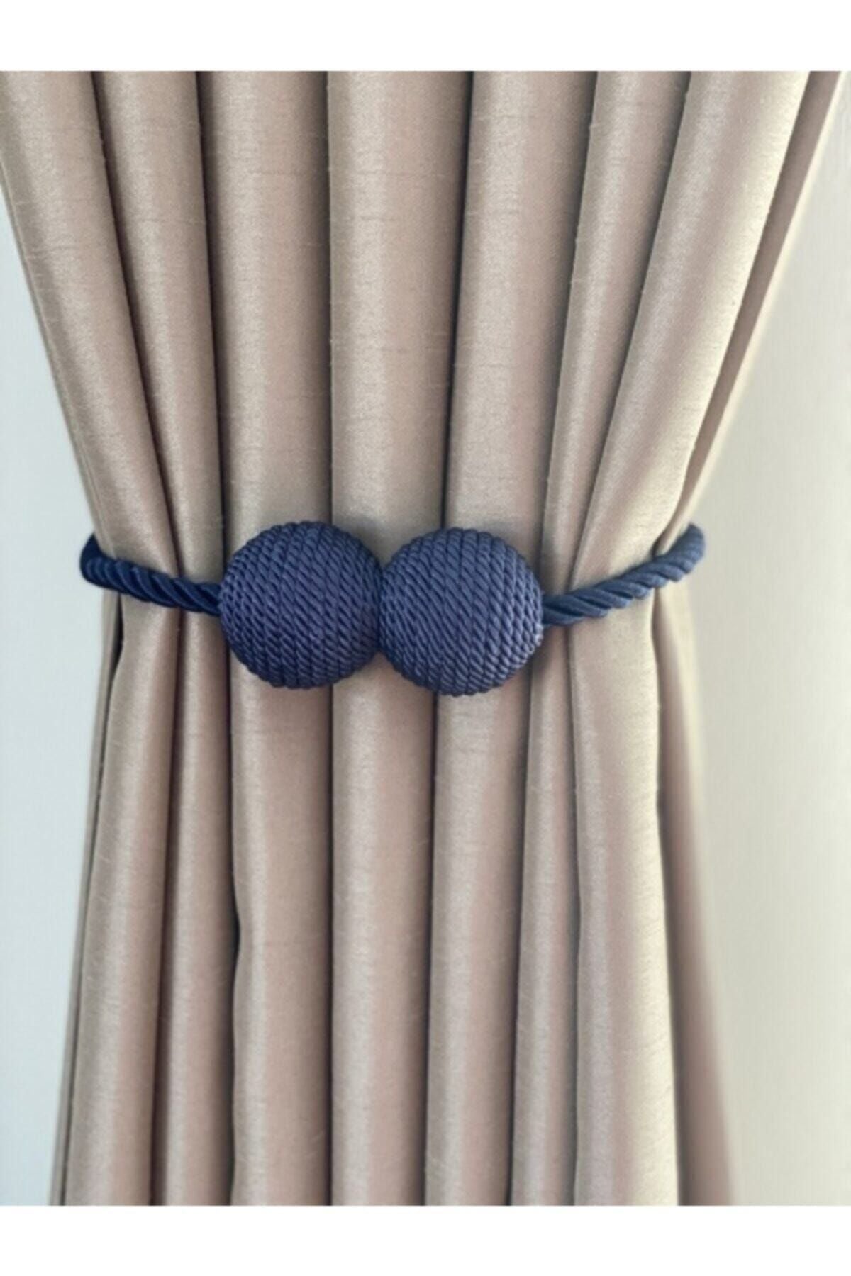 LUCIEN Magnetic Curtain Tieback Navy Blue Braçol 1