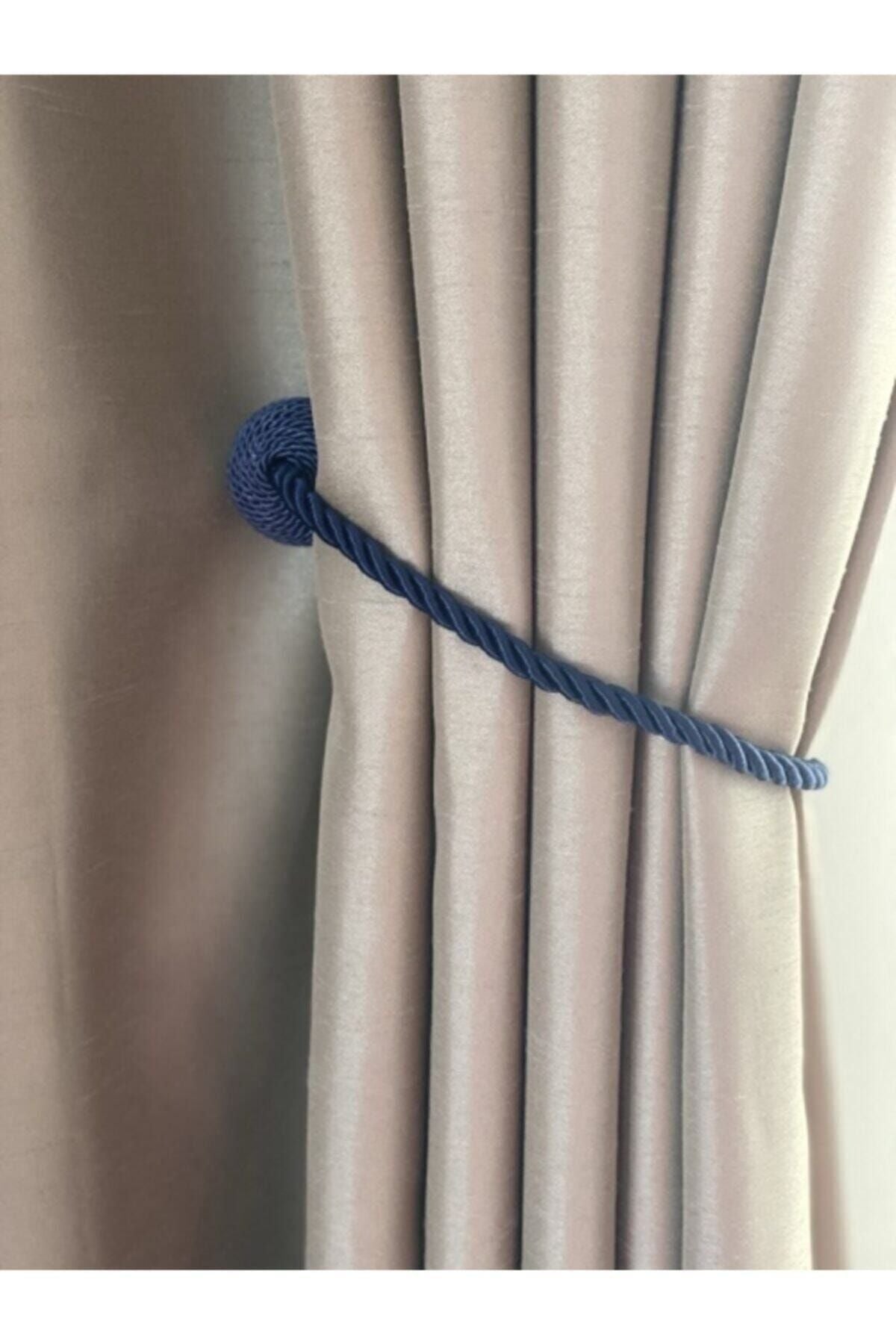 LUCIEN Magnetic Curtain Tieback Navy Blue Braçol 2