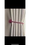 Lucien Magnetic Curtain Holder Burgundy Braided 2