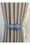 LUCIEN Magnetic Curtain Tieback Ocean Blue Braided 1