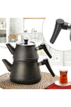 Zümrüt Black Bakelite Handle Granite Teapot Set 1