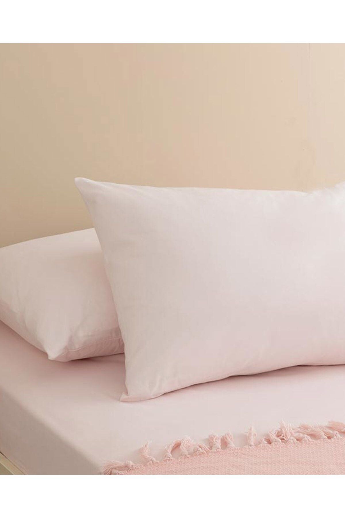 English Home Plain Cotton 2-Piece Pillowcase Dusty Pink 1