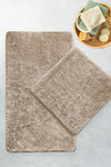 Bathmat Set (2 Pieces) Cotton Basic - Stone Stone 510CHL1264 1