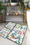 Bathmat Set (3 Pieces) Green In Flower Multicolor 510CHL1364 1