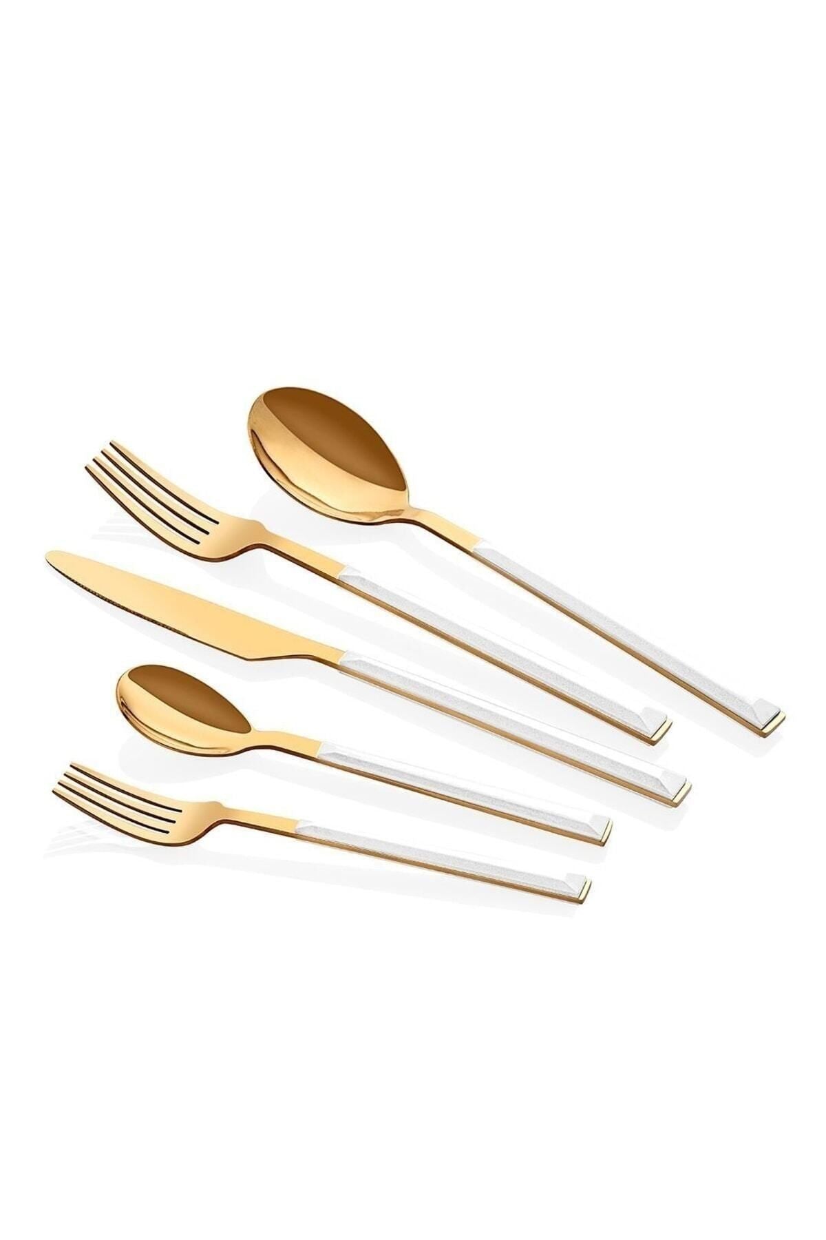 Neva Lilyum Gold 30 Piece Cutlery Set 2