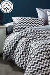 Lotusline Home Zigzag Pattern Cotton Double Duvet Cover Set 1