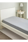 MERTİM Light Gray Single Jersey Fitted Sheet 100x200cm 1