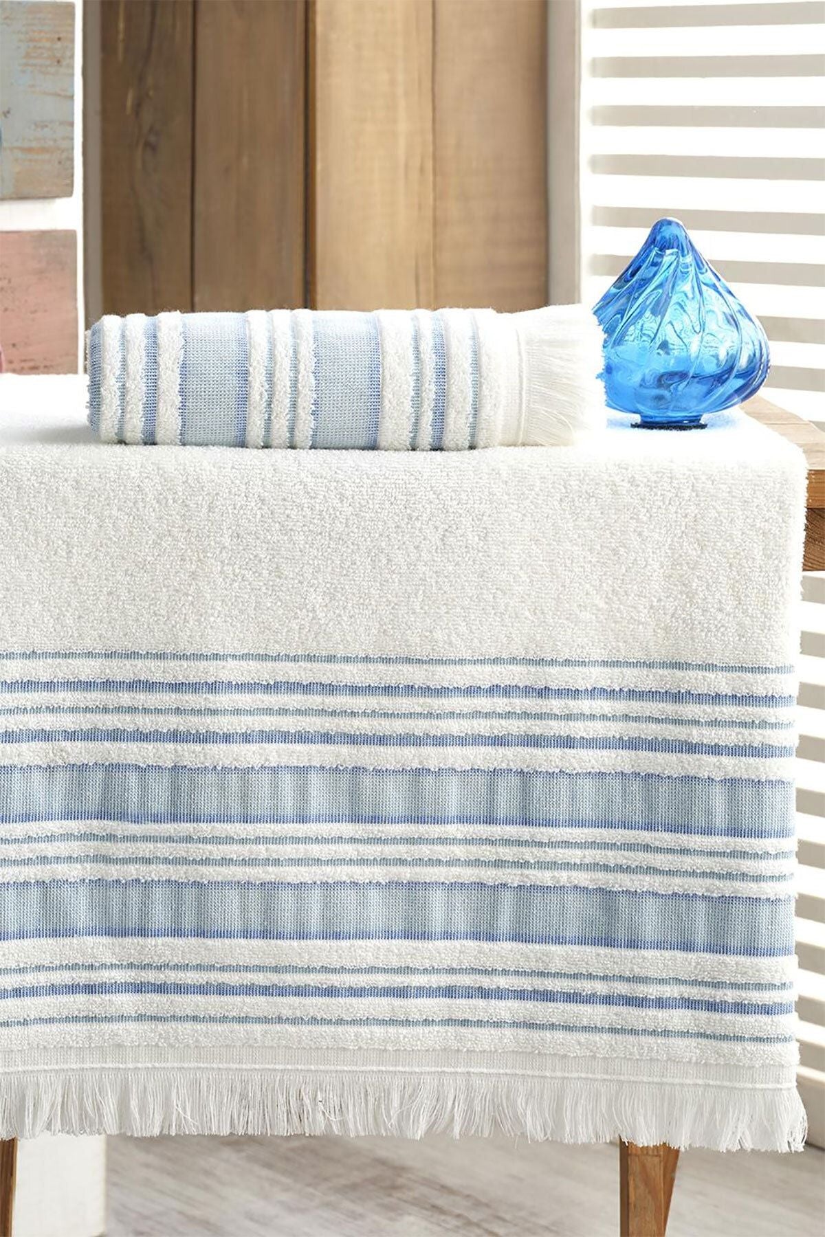 Louis Marie Blue Bath Towel Set 70x140 50x90 3