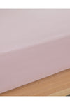 English Home Plain Cotton Intermediate Size Fitted Sheet Dusty Pink 2