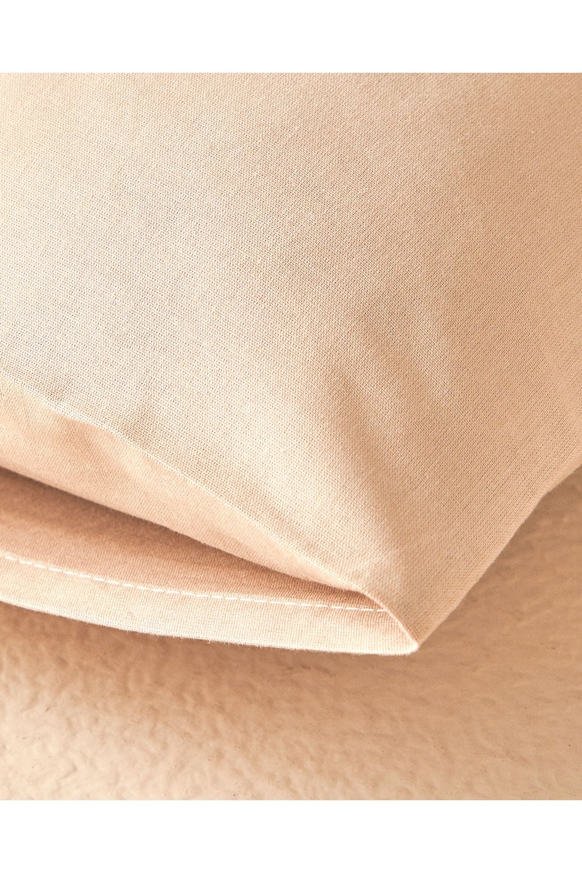 English Home Plain Cotton 2-Piece Pillowcase Coffee Foam 3