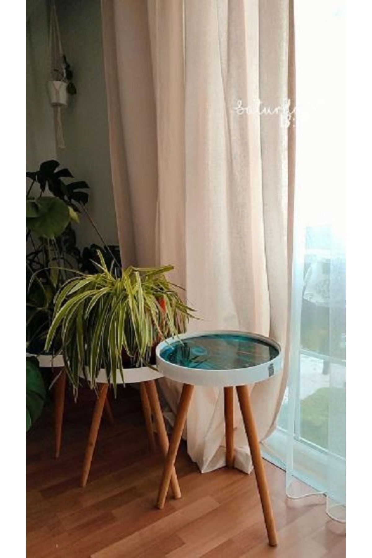 TUNCAY TEKSTİL 100% Cotton Vintage Linen Curtain Simple Plain Natural Weave Sunshade Window Curtain Buldan 2