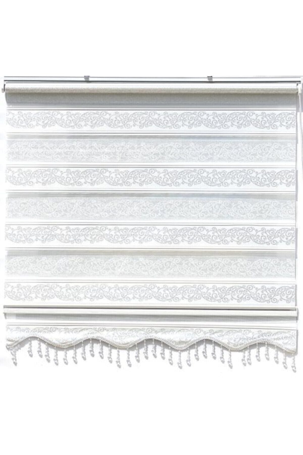 Brillant White Jacquard Roller Zebra Blind 3