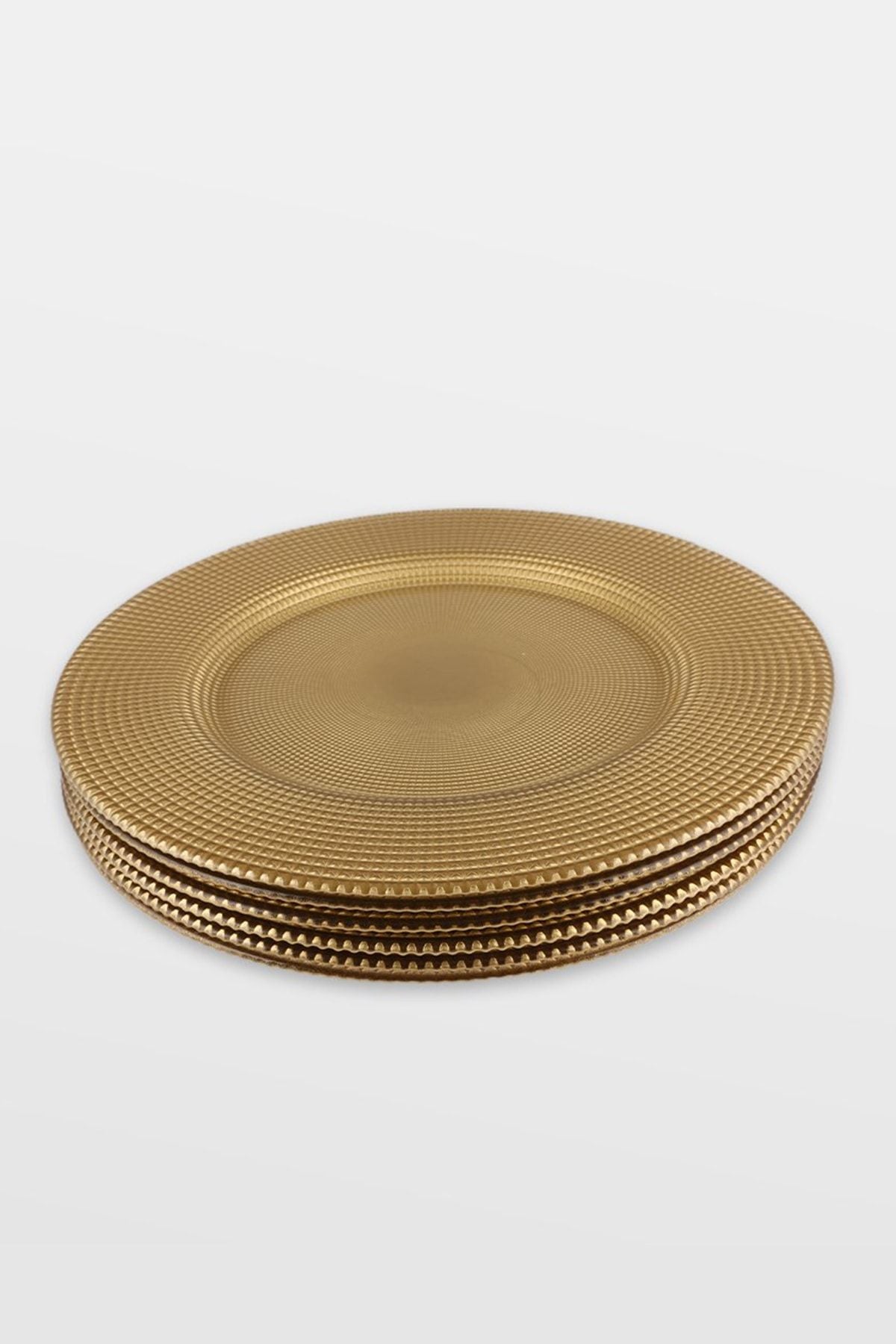 Fecra Glass Placemat Set Gold 6 Pieces 2