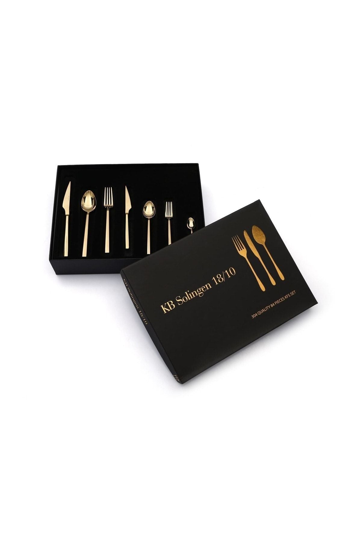 KB SOLINGEN 84 Piece Löwe Gold Cutlery Set 1