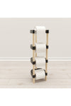 SEOWOOD Wooden Modular Toilet Paper Holder 4-Tier Screwless Assembly 2