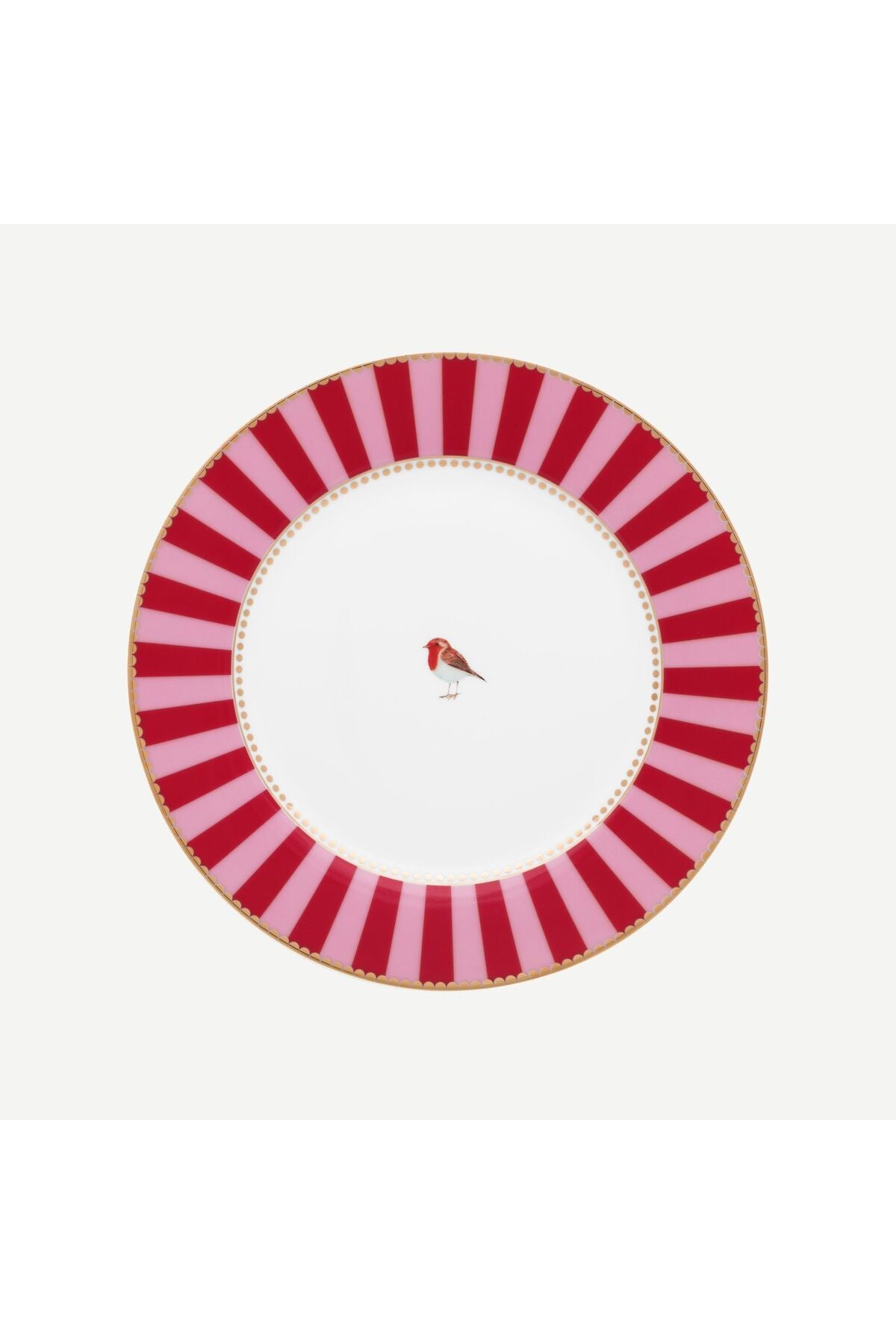 Pip Studio Love Birds Red Pink Porcelain Breakfast Plate 21 Cm 1