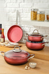 Emsan Milet Granite Surface 7-Piece Terracotta Gradient Casserole Set 1