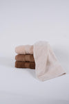 Tertio Rainbow 100% Cotton Extra Soft Coffee Tones 4-Piece Hand/Face Towel Set (4*50X90) 4