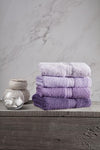 Tertio Rainbow 100% Cotton Extra Soft Purple Tones 4-Piece Hand/Face Towel Set (4*50X80) 1