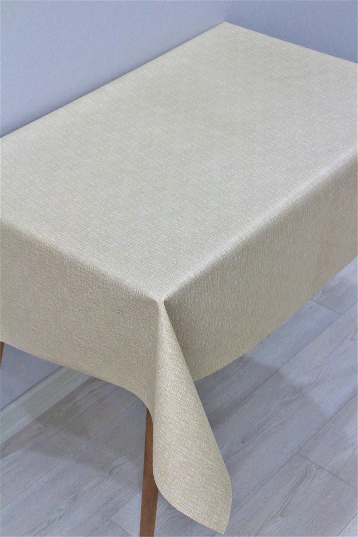 DDHOME Fiber Lined Wipeable PVC Tablecloth Beige - 141-a 3