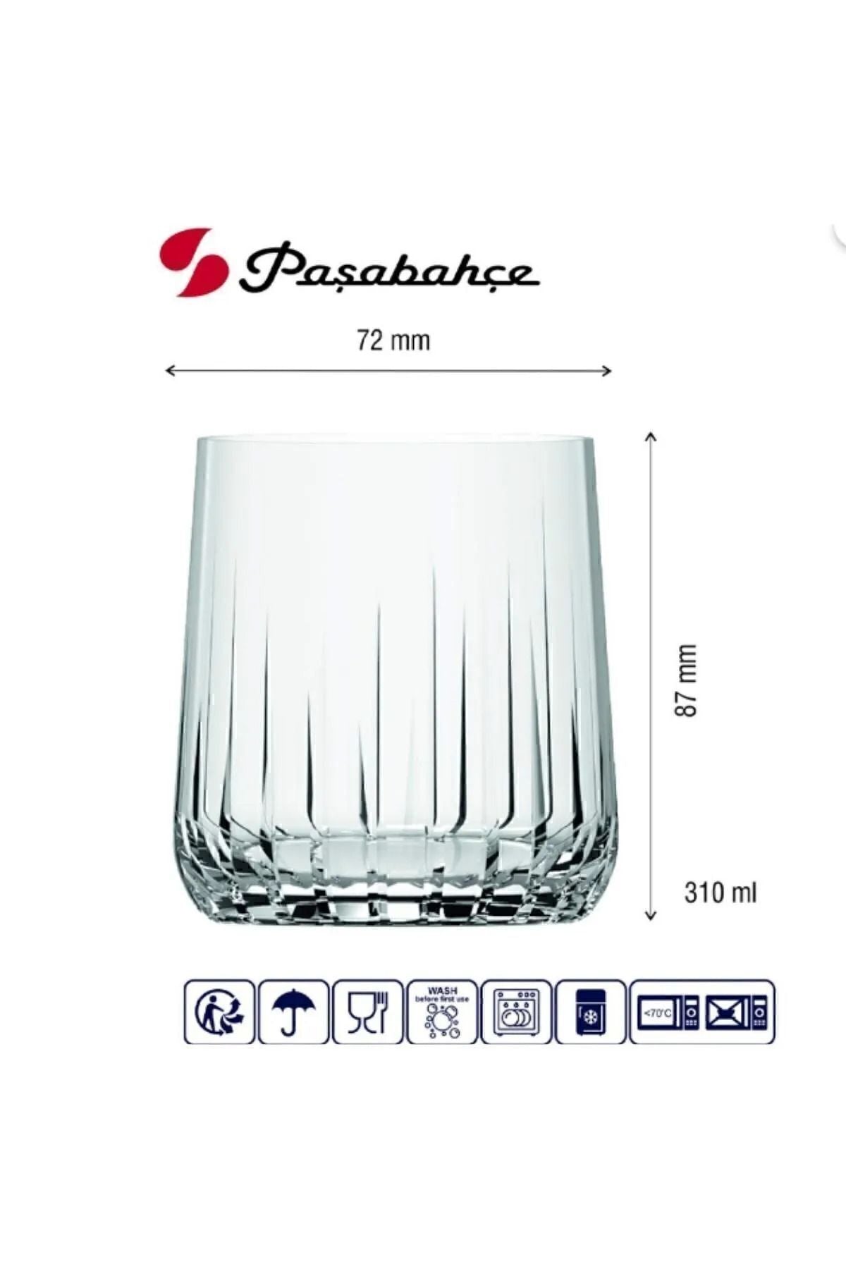 Paşabahçe 420154 6 Pieces Nova Glass Water Glass Set 4