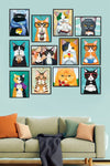 Biz Dijital Tower Of Tracks Cat Wall Decoration Picture 12 Piece MDF Frame Set 1