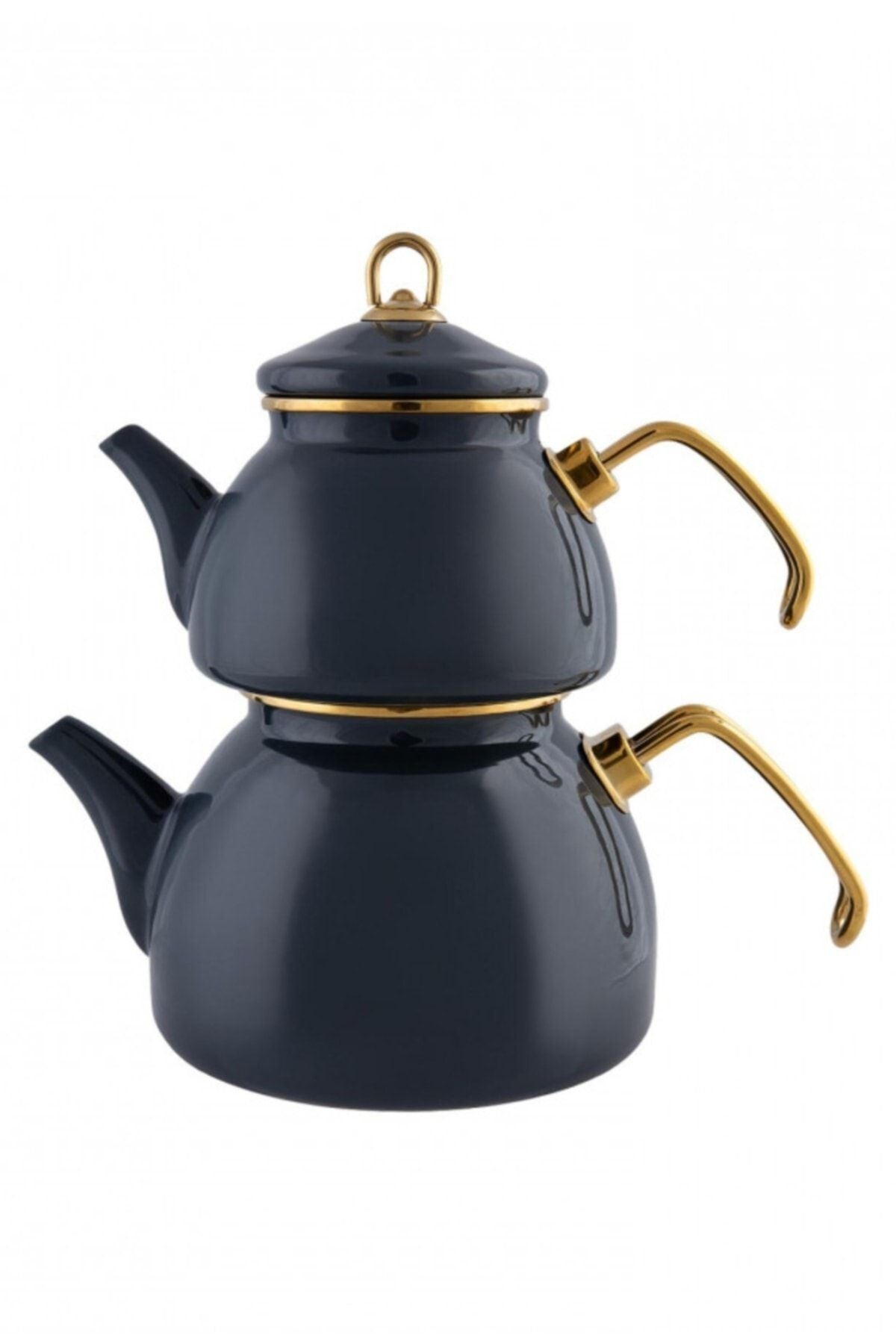 Karaca Retro Enamel Anthracite Teapot 2