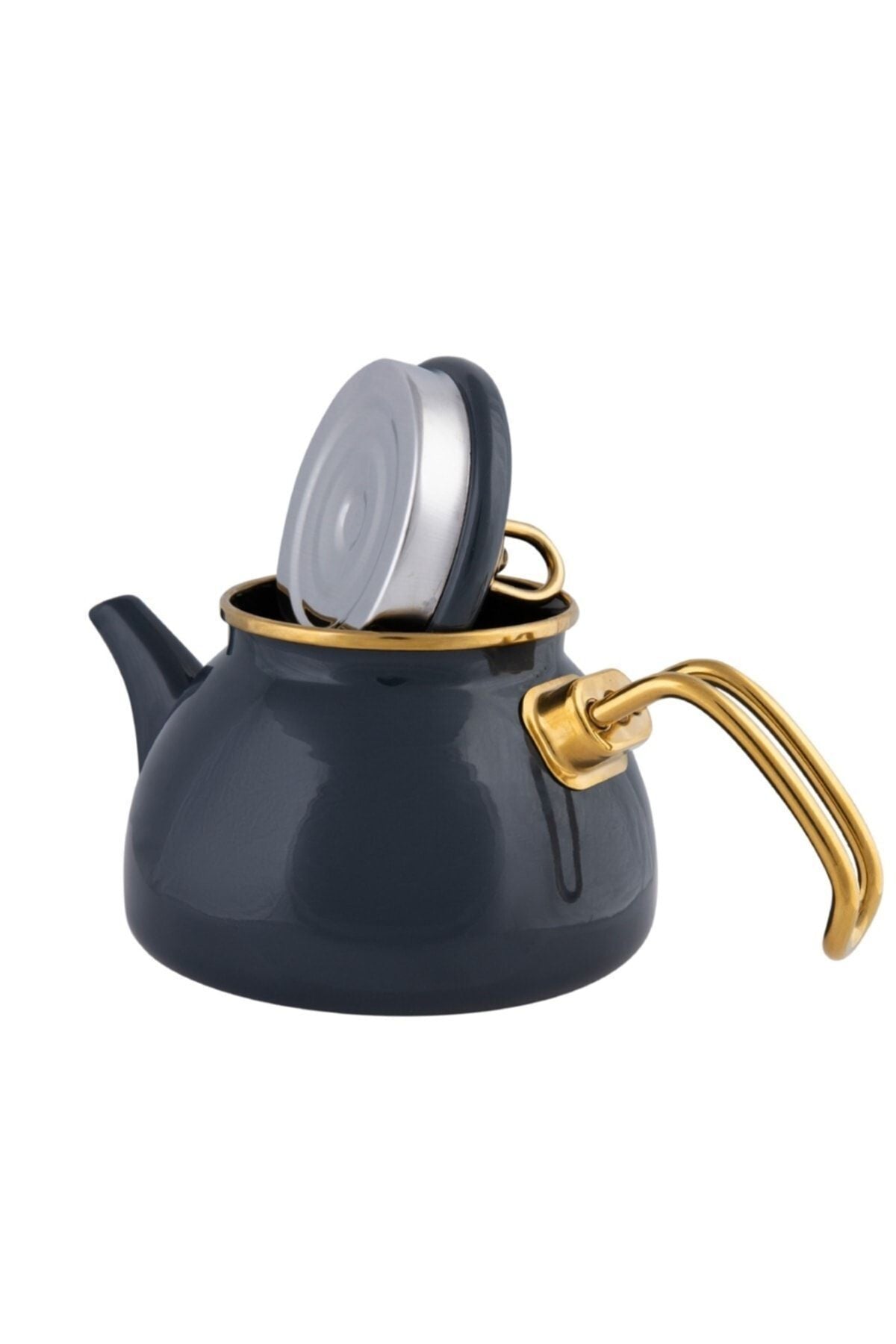 Karaca Retro Enamel Anthracite Teapot 6