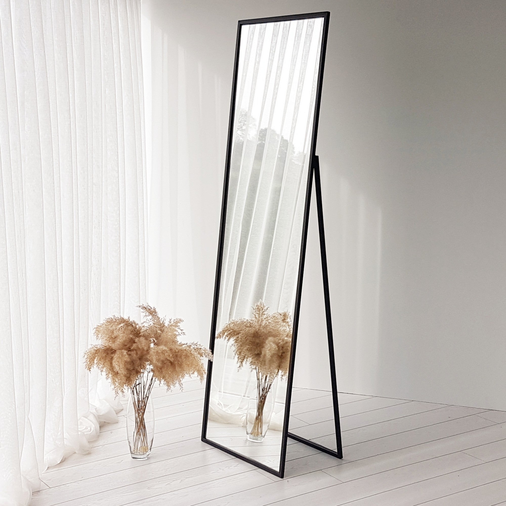 Cheval Mirror Cool Ayna / Metal Çerçeve / 170x50cm Black 552NOS2213 7